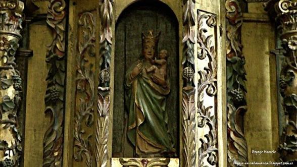 Imgane de la Virgen del Peral que actualmente se encuentra en el altar de la iglesia de Bogajo