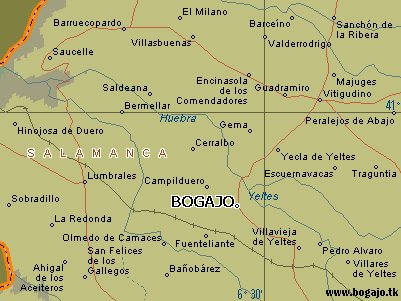 Bogajo y sus inmediaciones. Pincha para ver un mapa m�s detallado.