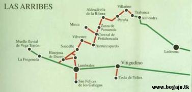 Algunos pueblos de Las Arribes salmantinas. Pincha sobre la imagen para ver una presentaci�n con fotos del entorno de esta zona y de la Comarca del Abadengo.