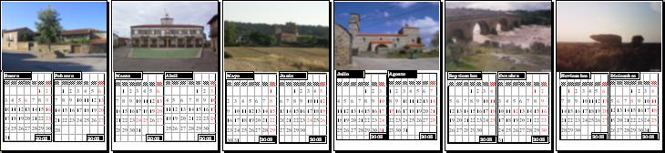 Vista preliminar del Calendario realizado por Vctor Casales Hernndez