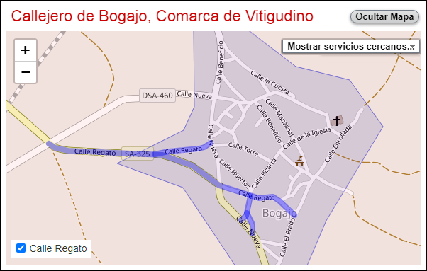 Pincha aqu� para abrir el callejero interactivo de Bogajo